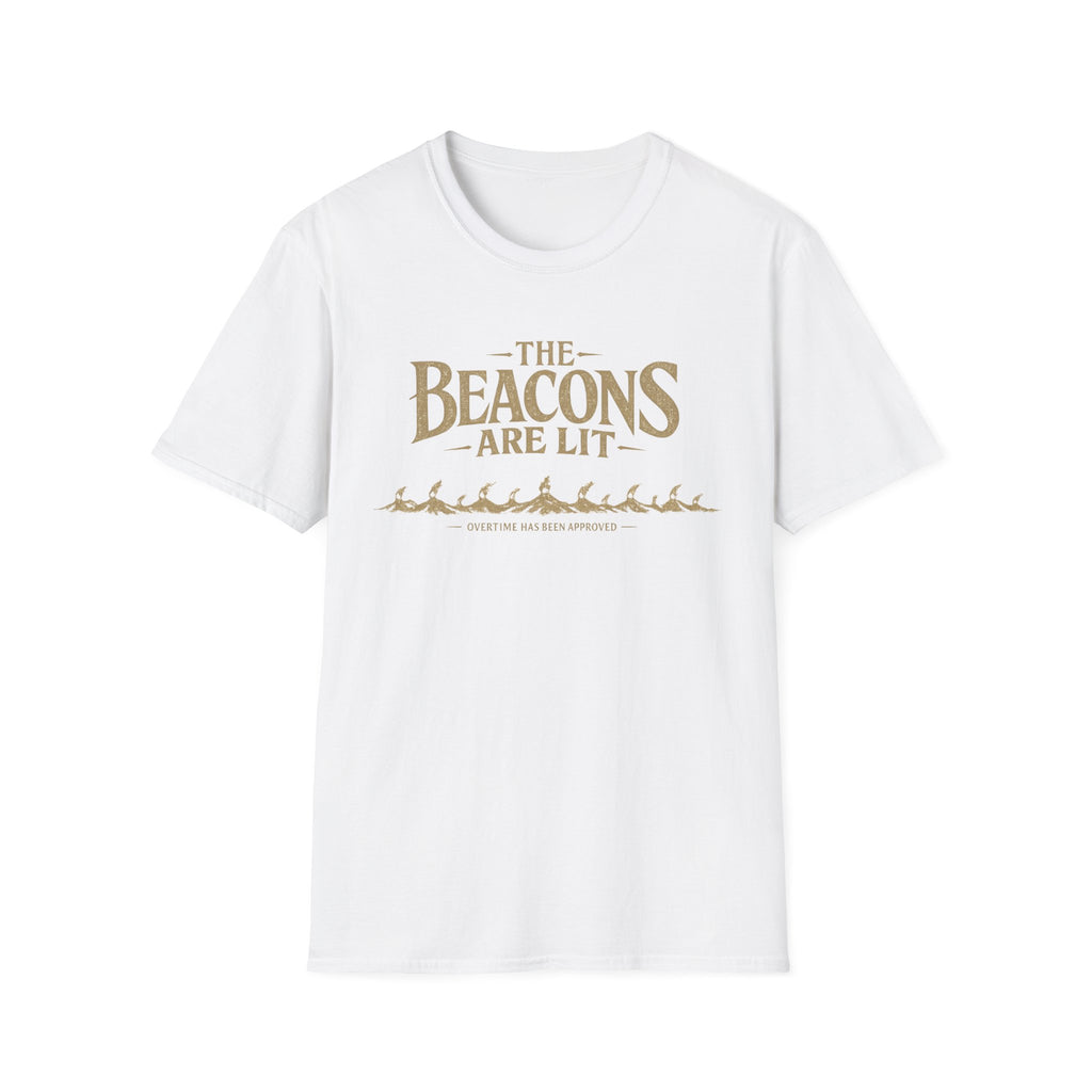 "The Beacons Are Lit" T-Shirt - Overtime Approved Funny Vintage Fantasy Graphic Tee