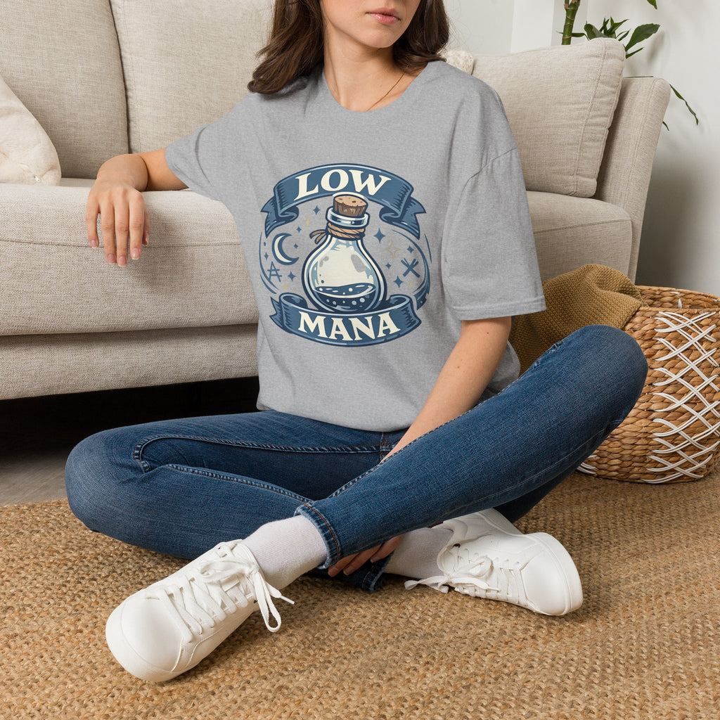 Low Mana T-Shirt — Cute Fantasy Potion Tee for Gamers & RPG Fans