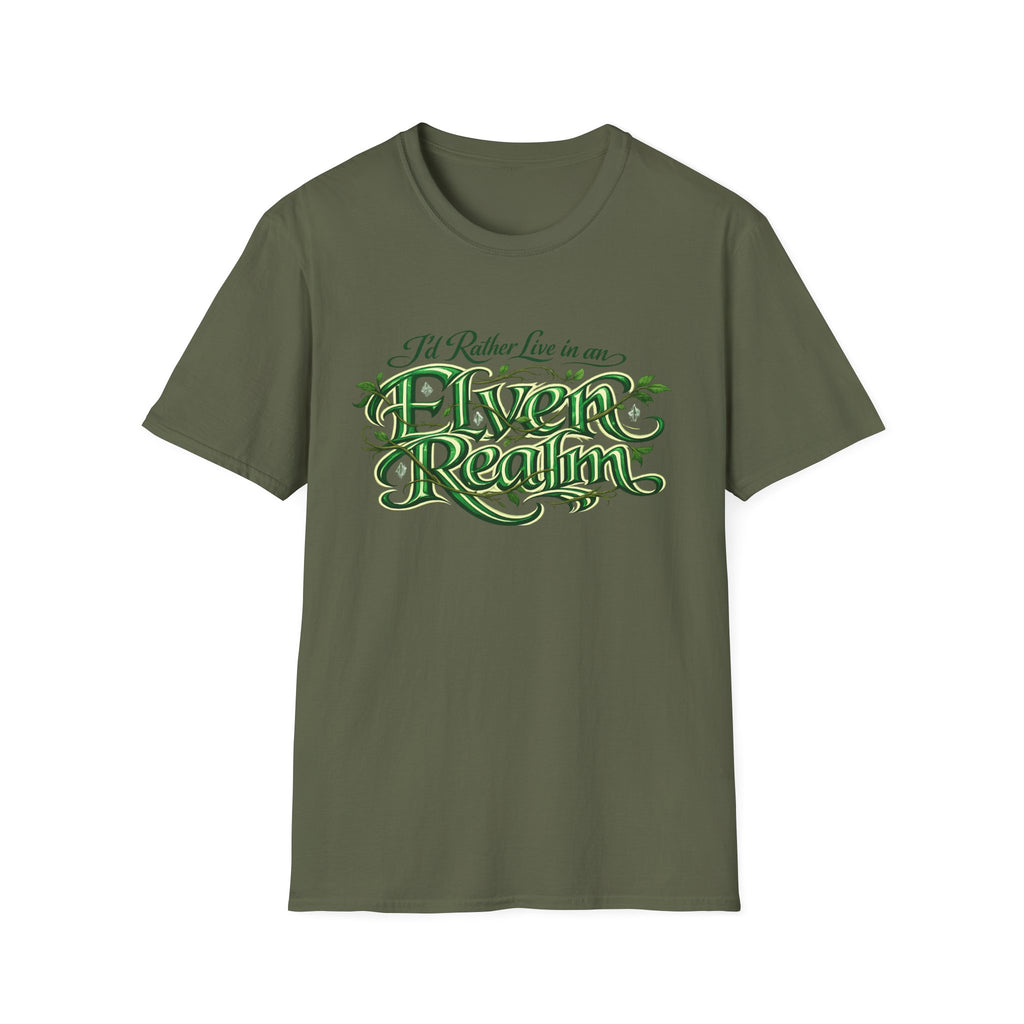 I'd Rather Live in an Elven Realm Fantasy Graphic Tee