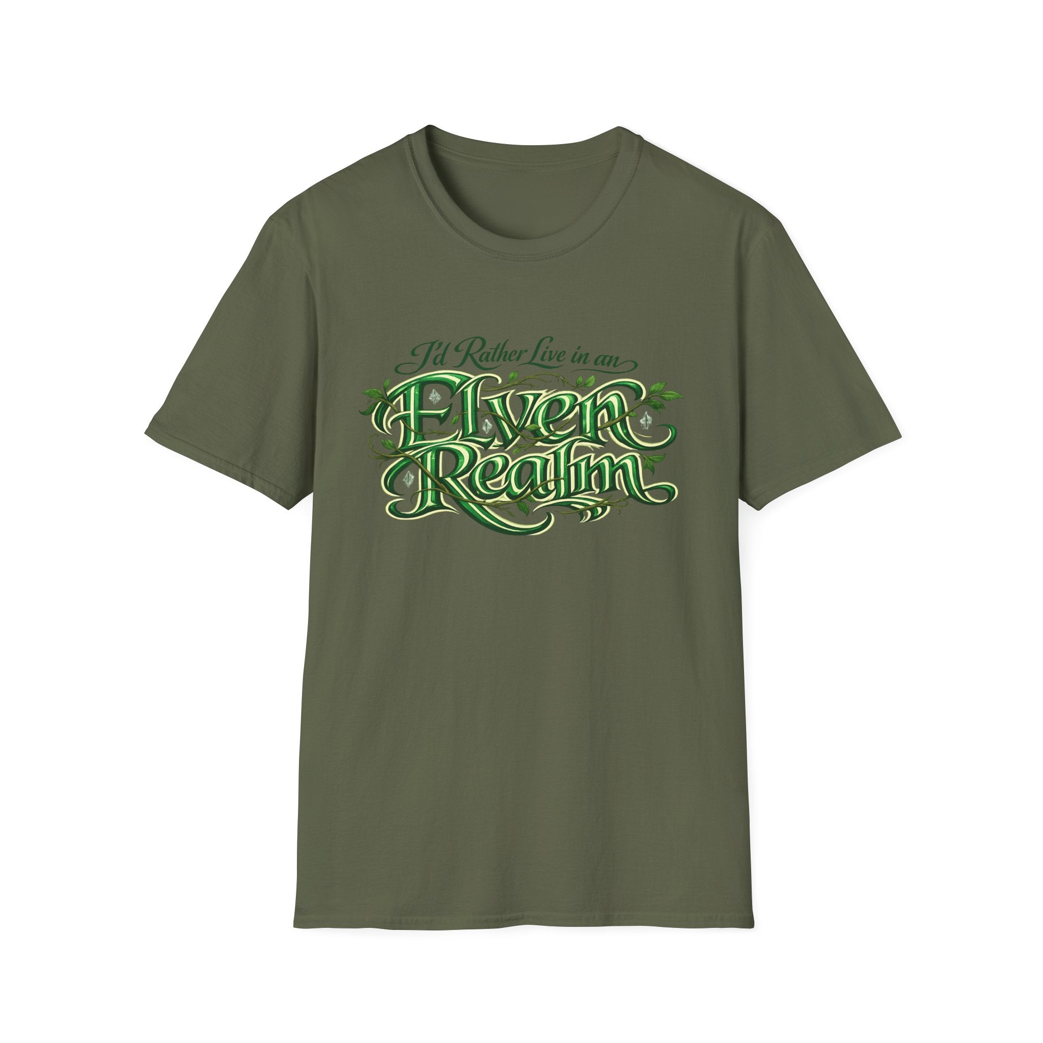 I'd Rather Live in an Elven Realm Fantasy Graphic Tee