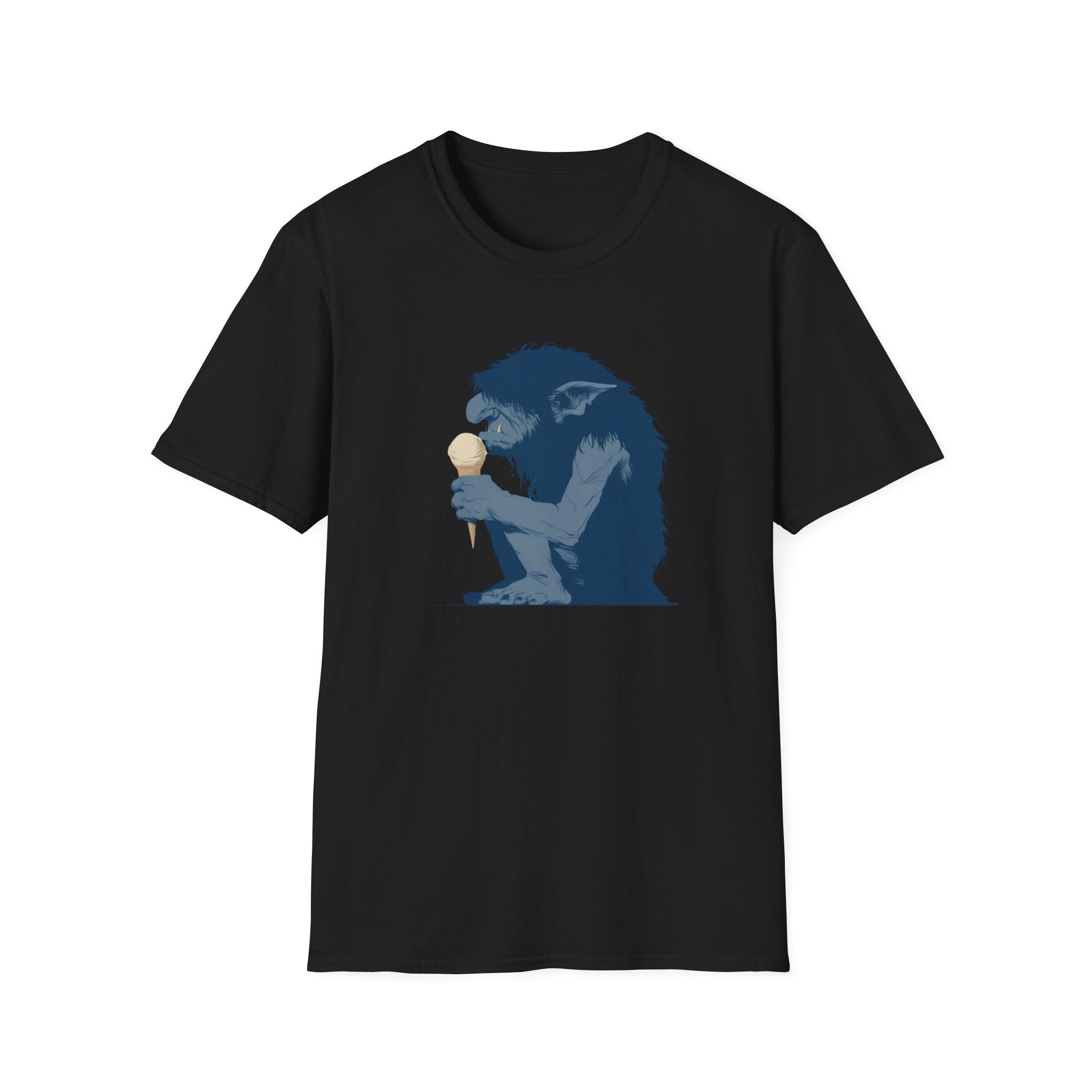 Ogre With Ice Cream T-Shirt - Retro Monster Graphic Tee