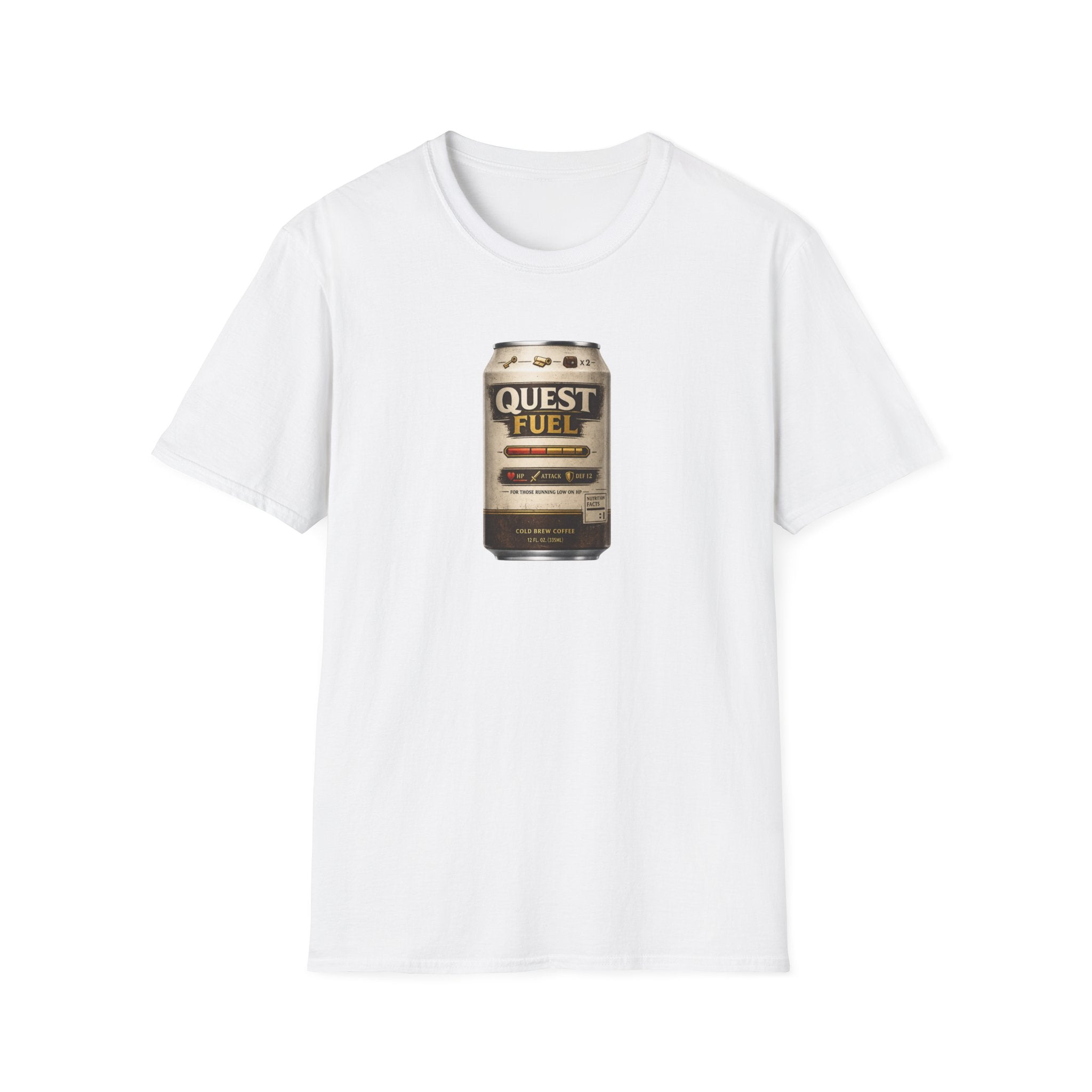 Quest Fuel Retro Cold Brew Coffee Graphic T-Shirt