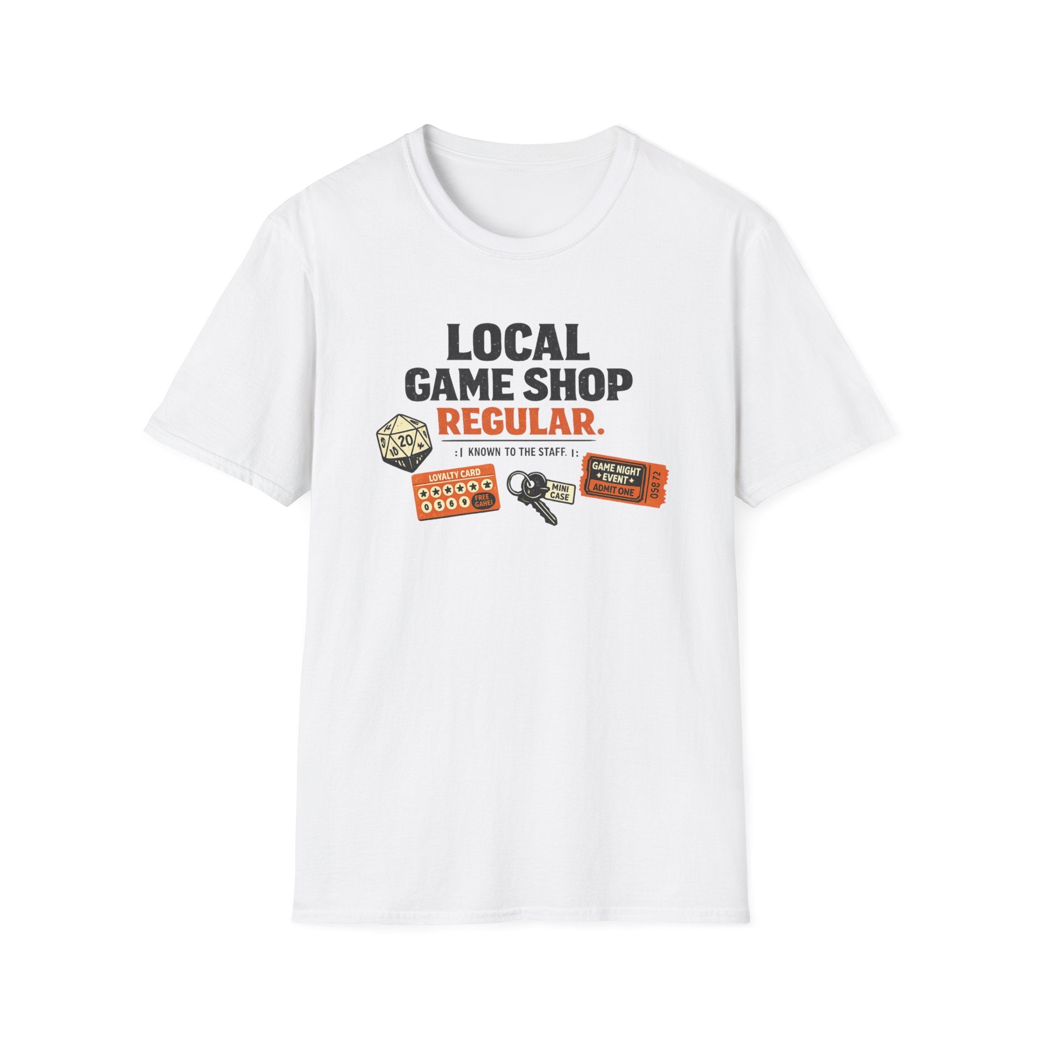 Local Game Shop Regular T‑Shirt — Gamer D20, Loyalty Card & Game Night Design