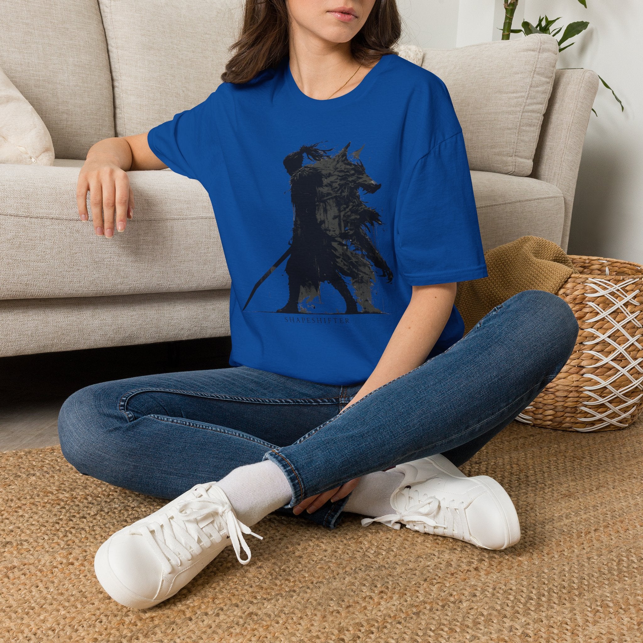 Shape Shifter Silhouette T-Shirt - Dark Ink Wolf Wilderness Graphic Tee