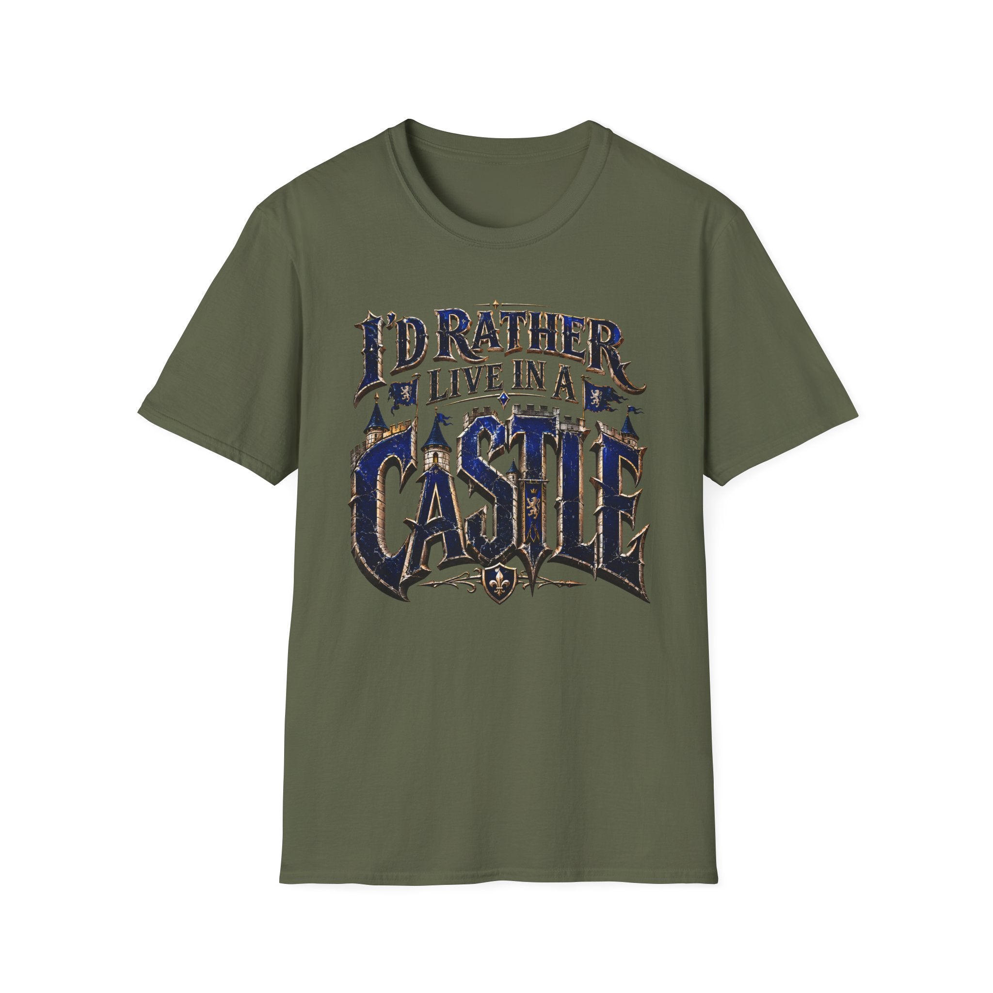 I'd Rather Live In A Castle T-Shirt - Vintage Fantasy Castle Graphic Tee