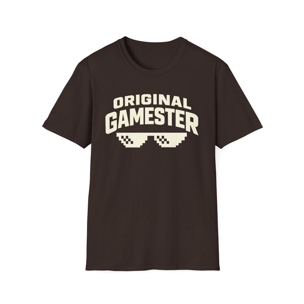 Original Gamester T-Shirt — Retro Pixel Sunglasses Gaming Tee