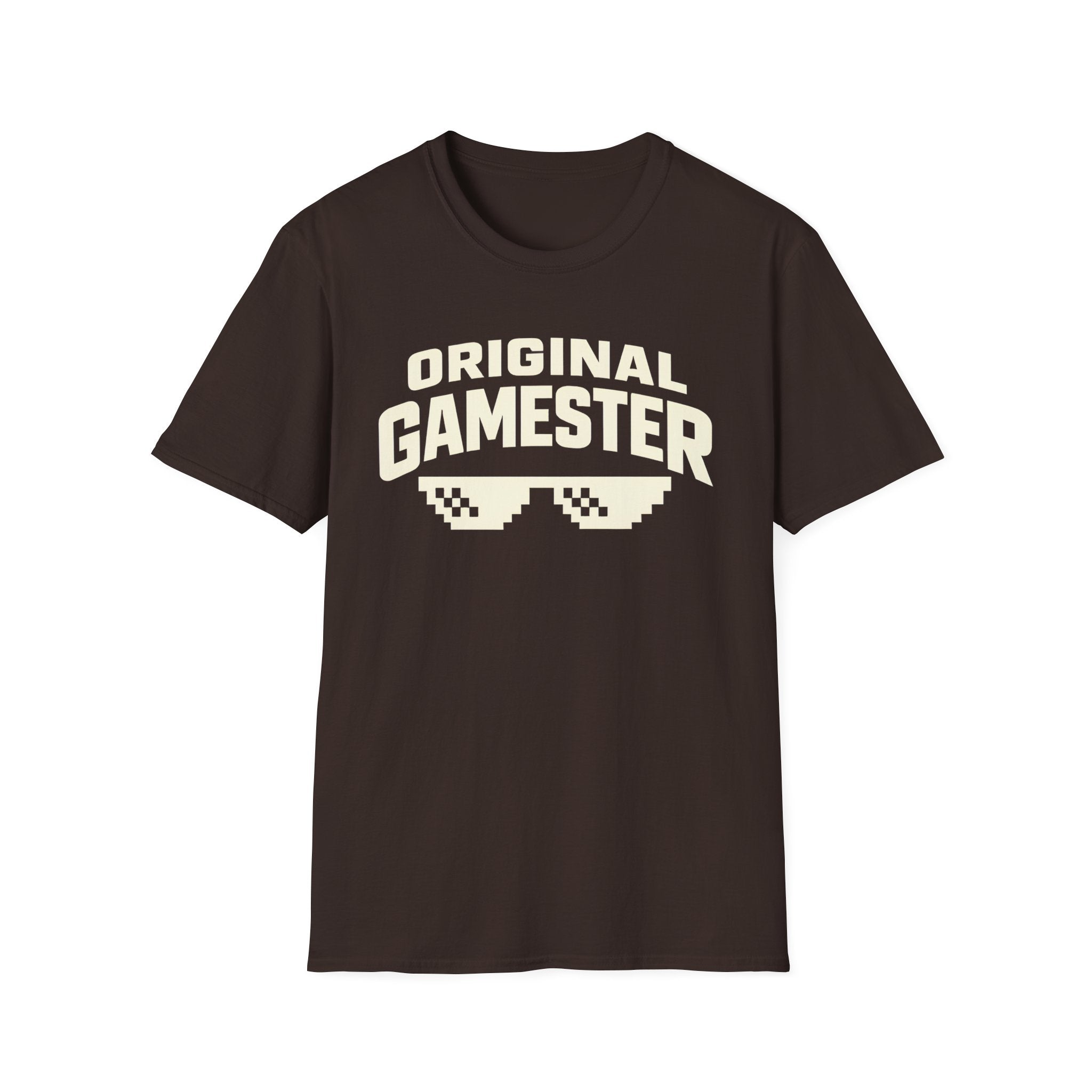 Original Gamester T-Shirt — Retro Pixel Sunglasses Gaming Tee