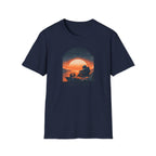'Waiting For Signal' Astronaut Graphic T-Shirt - Retro Radio Sunset