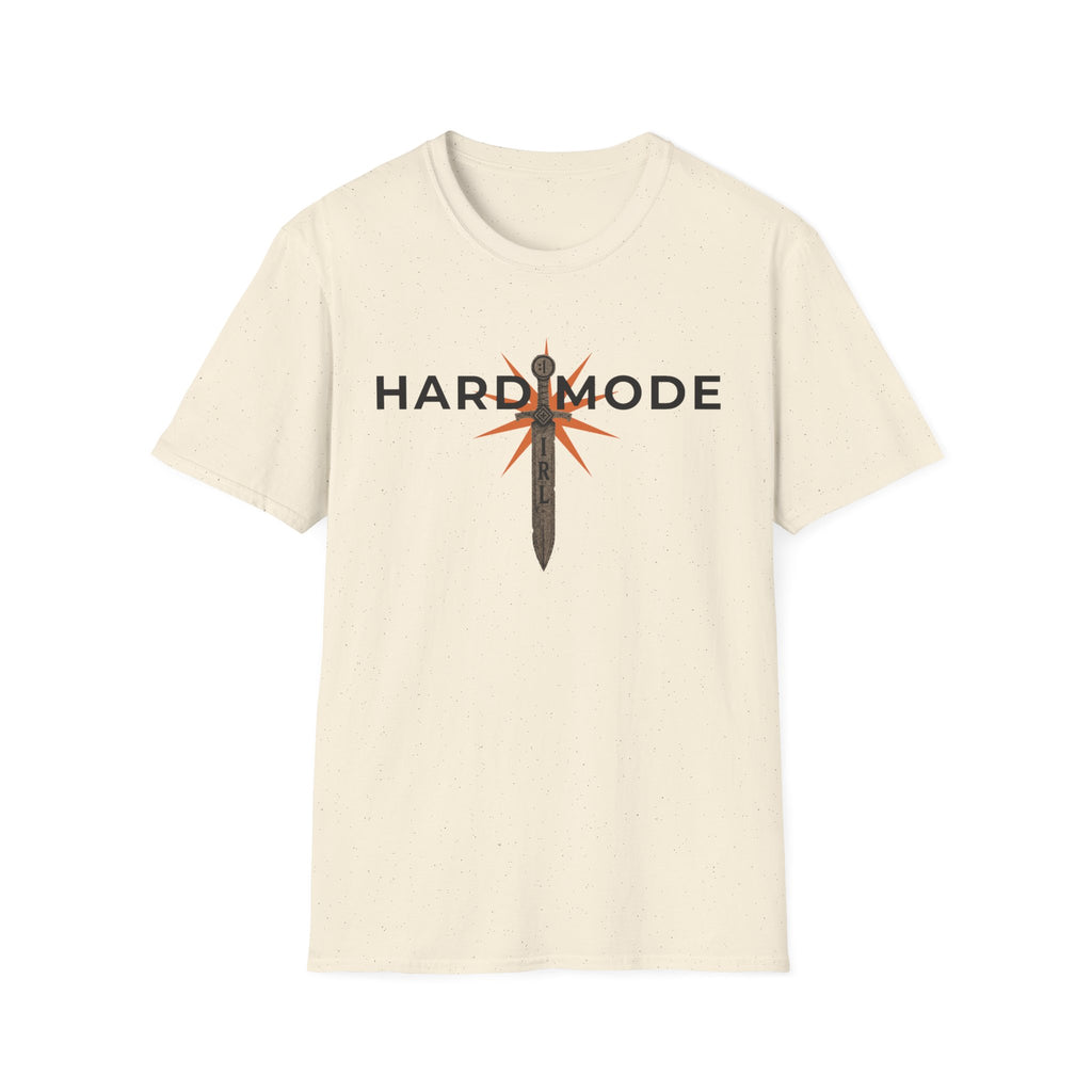 Hard Mode Sword T-Shirt — Gamer RPG Sword Logo Graphic Tee