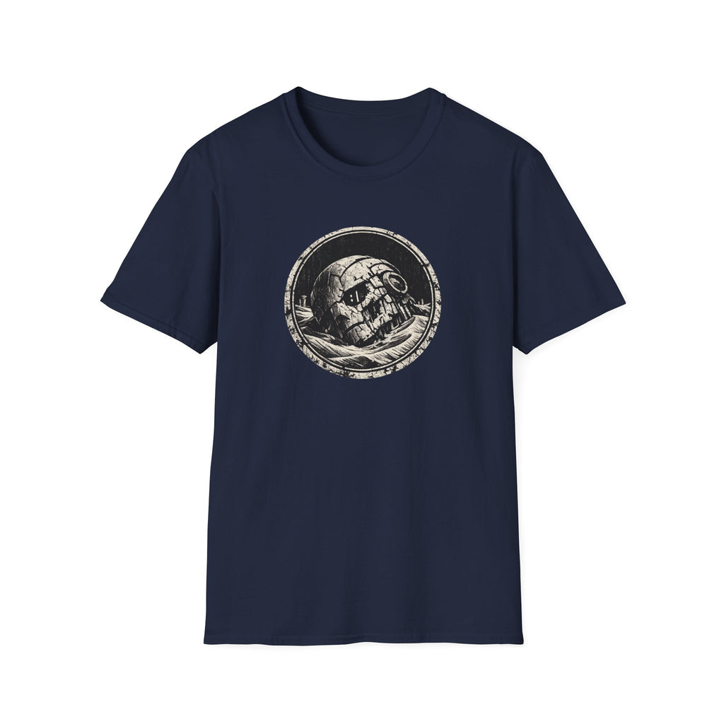 Buried Robot T‑Shirt – Vintage Space Helmet Graphic Tee