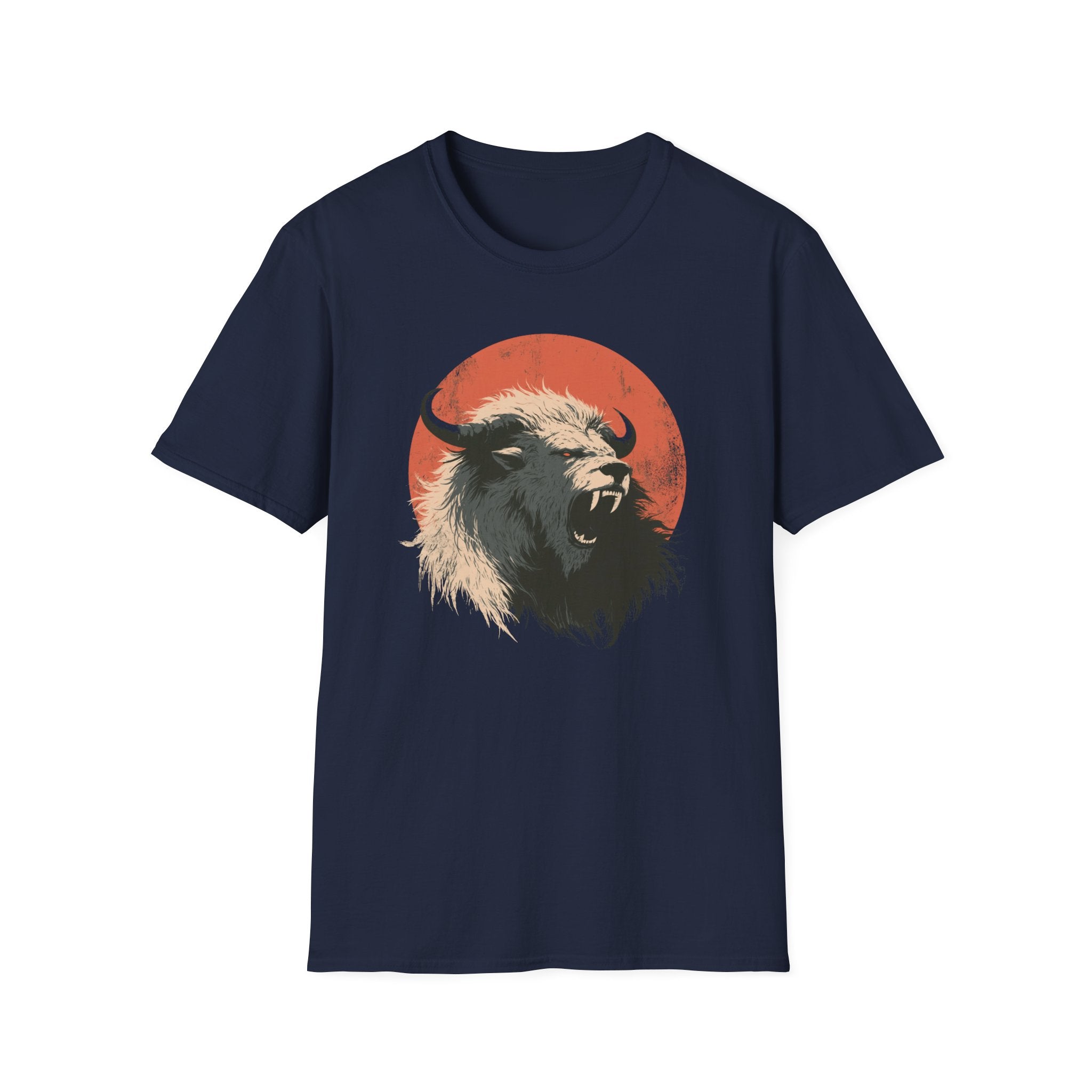 Mythic Yeti Beast Sunset T-Shirt - Vintage Monster Graphic Tee