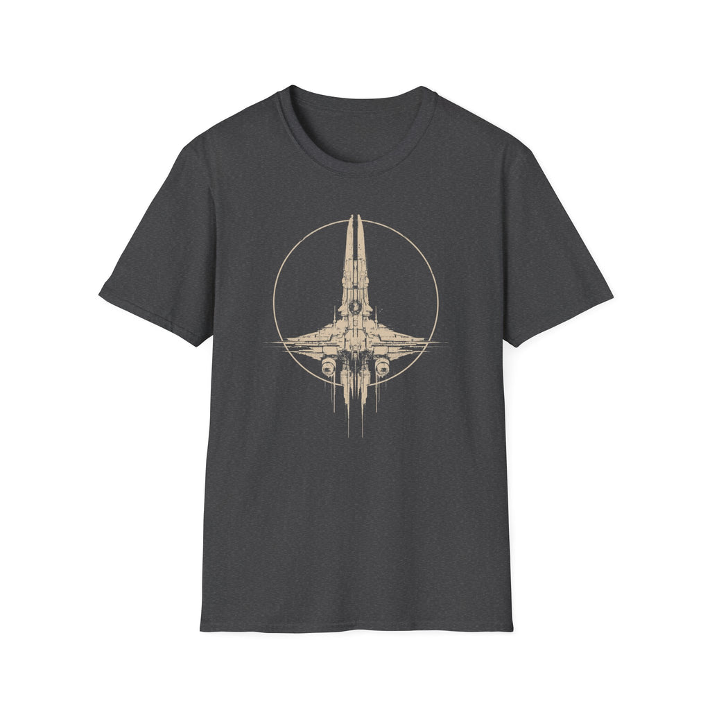 Stylized Star Fighter T-Shirt - Vintage Sci‑Fi Starship Graphic
