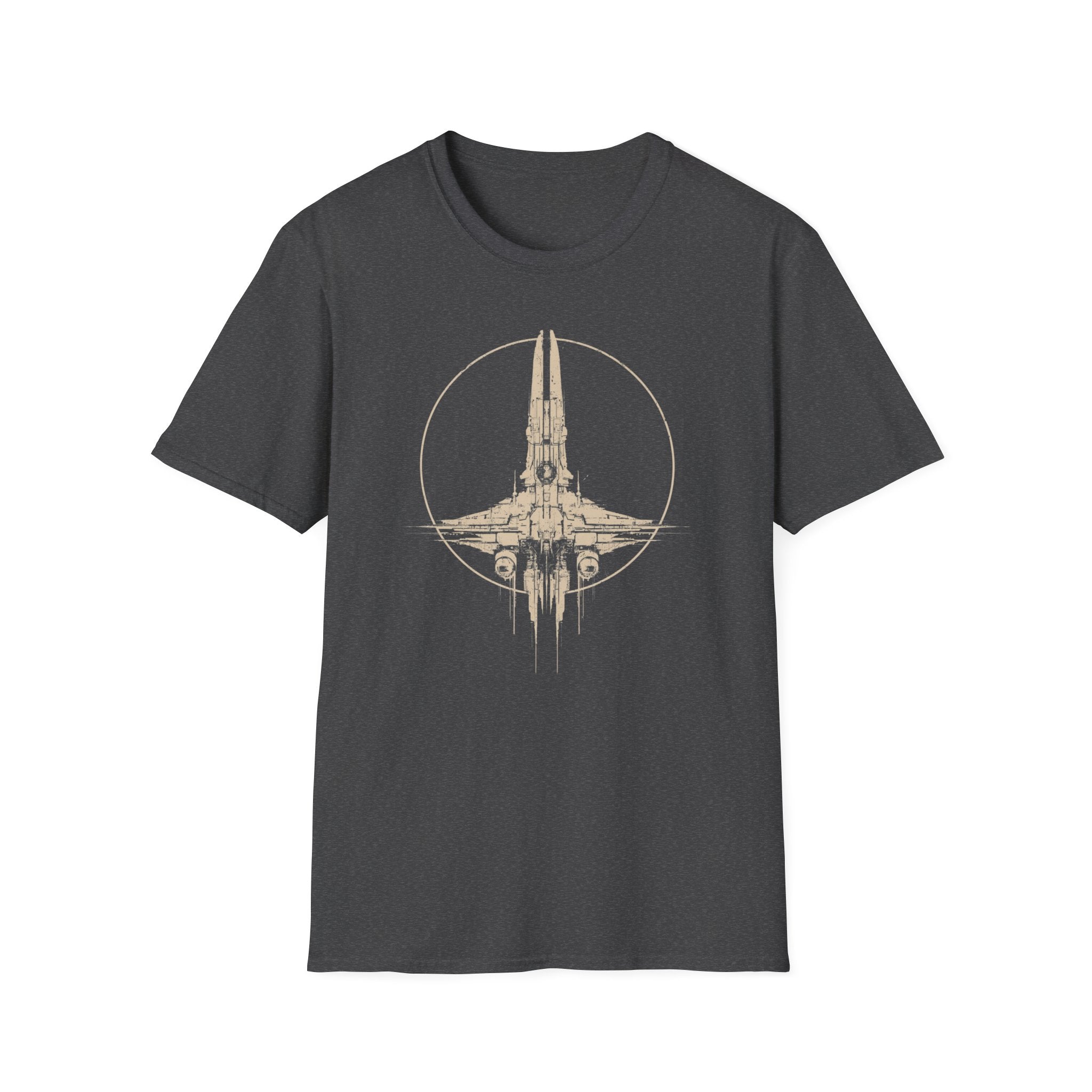 Stylized Star Fighter T-Shirt - Vintage Sci‑Fi Starship Graphic
