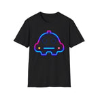 Neon Robot Tee - Retro Glowing Cute Bot Graphic T-Shirt
