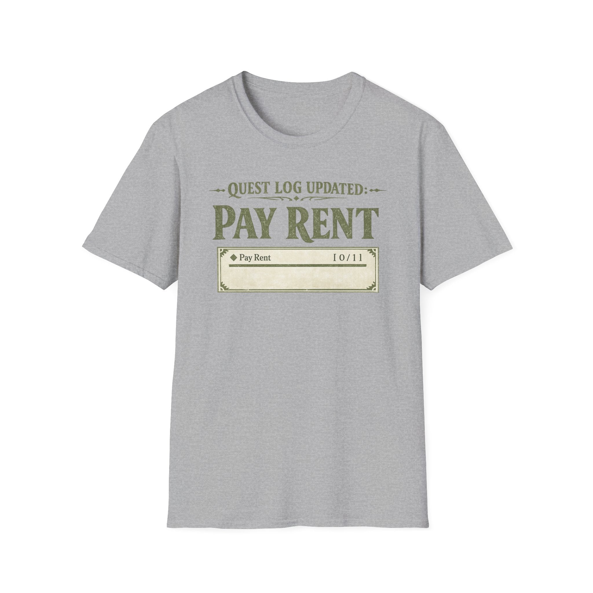 "Quest Log Updated: Pay Rent" Gaming T-Shirt