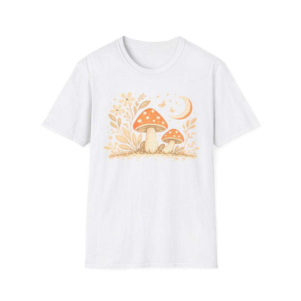 Whimsical Mushroom Moon T-Shirt - Forest Graphic Tee
