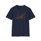 Bat & Stars Graphic T-Shirt — Vintage Moonlight Bat Tee
