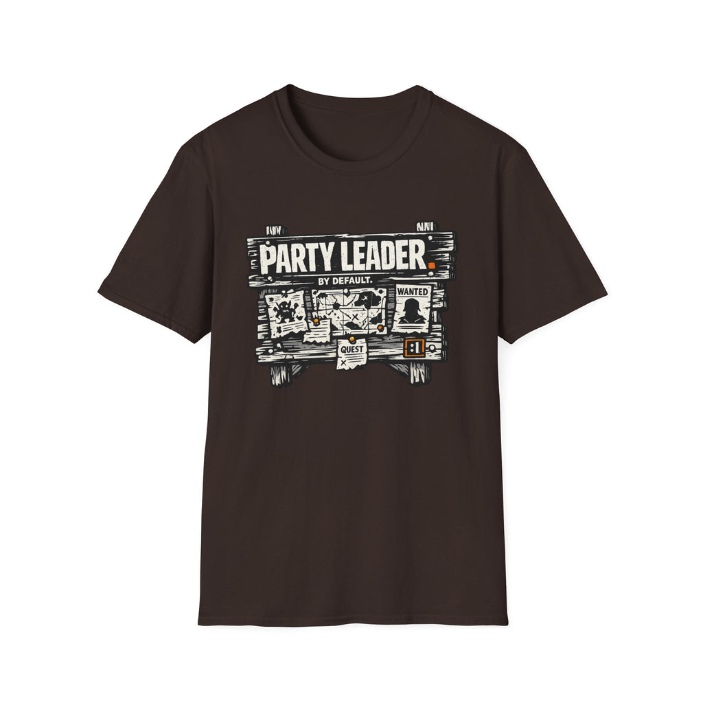 Funny 'Party Leader by Default' Graphic T-Shirt