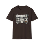 Funny 'Party Leader by Default' Graphic T-Shirt