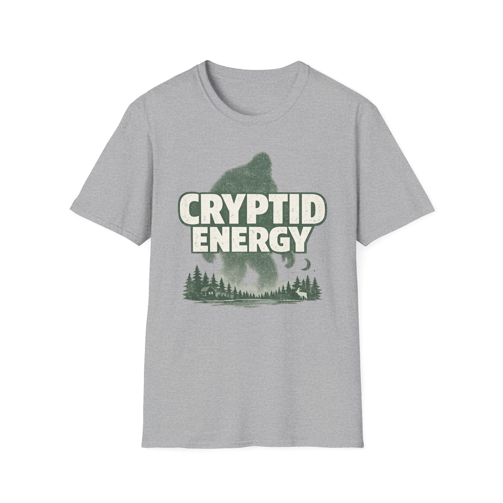 Cryptid Energy Bigfoot Forest Graphic T-Shirt