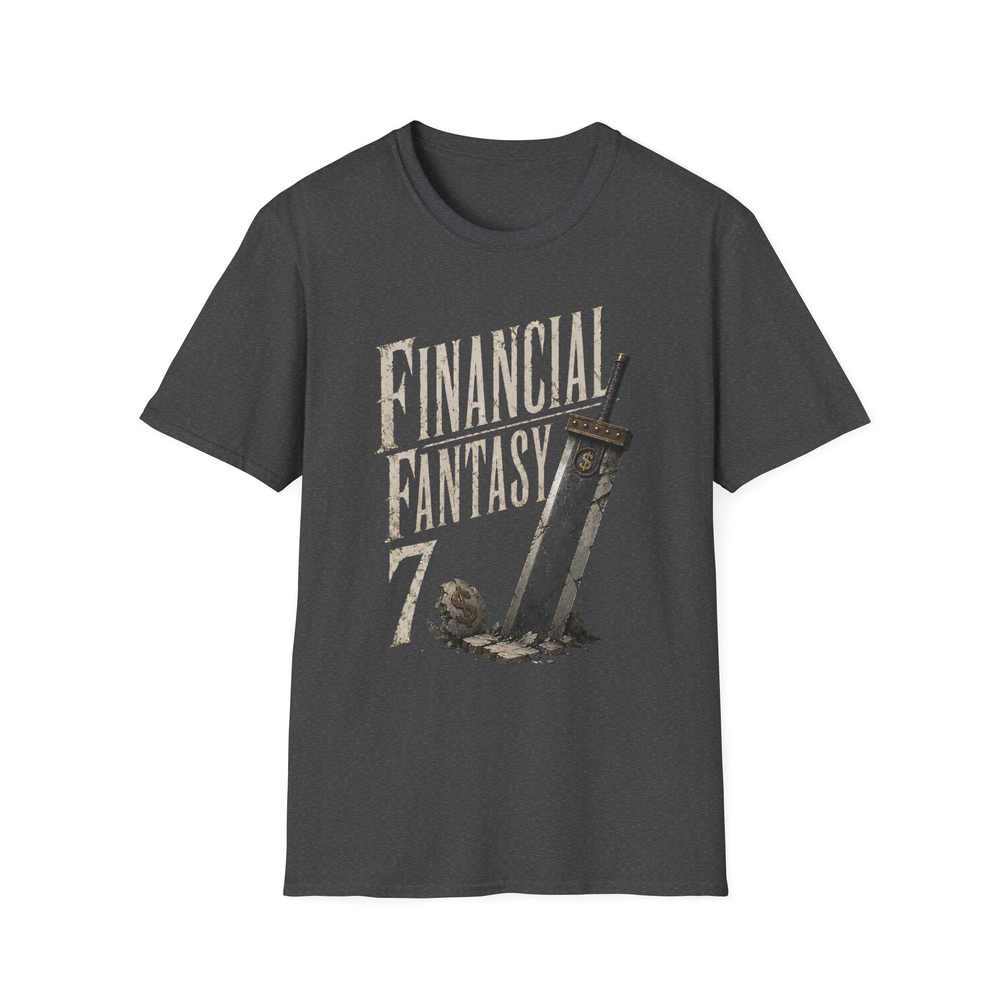 Financial Fantasy T-Shirt - Funny Retro RPG Parody Gamer Tee