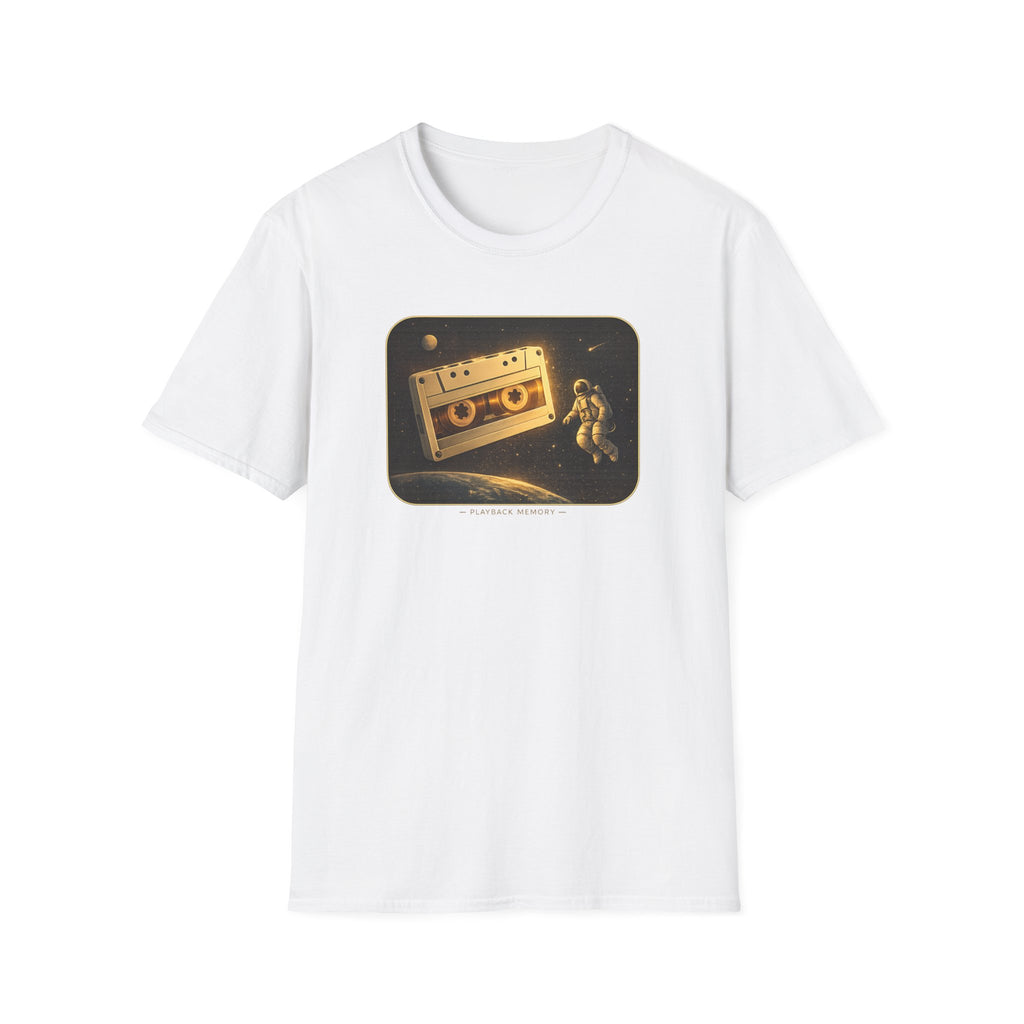 'Playback Memory' Retro Cassette in Space T‑Shirt