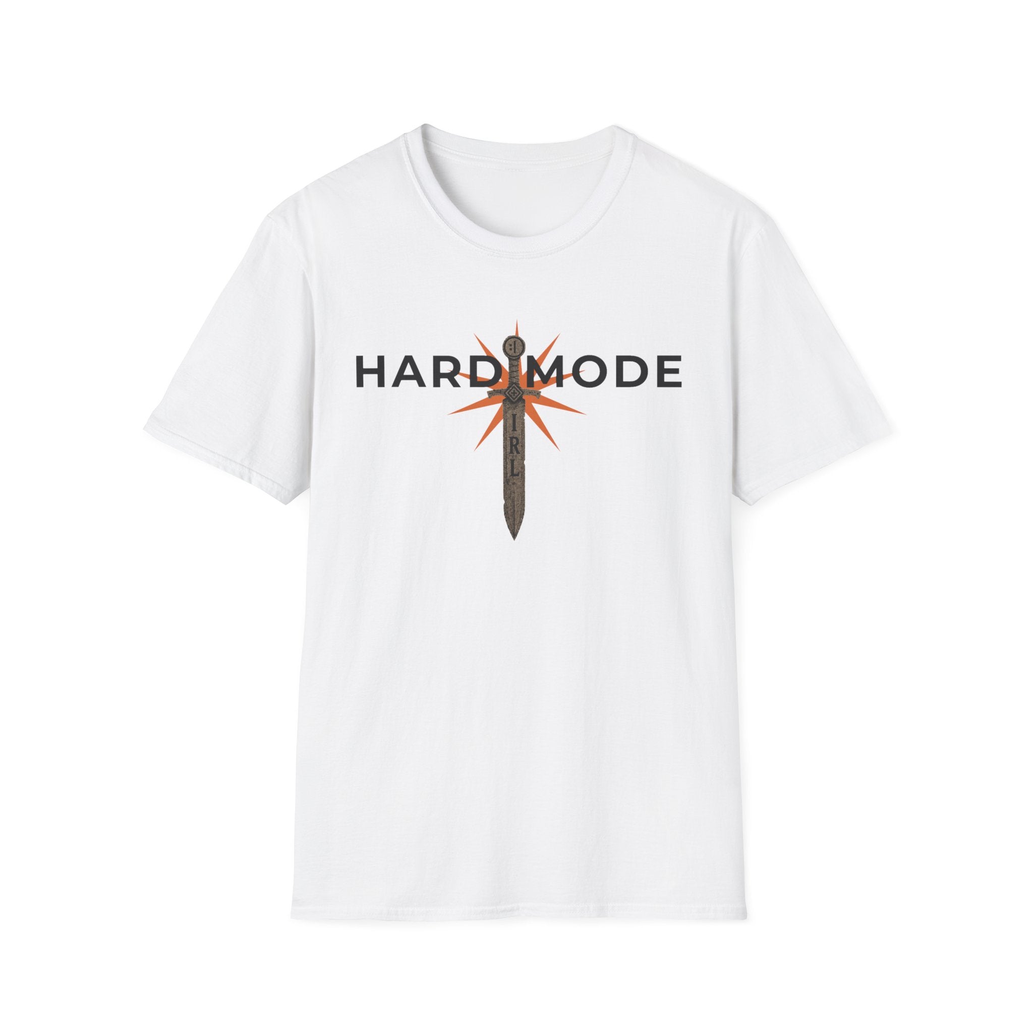 Hard Mode Sword T-Shirt — Gamer RPG Sword Logo Graphic Tee