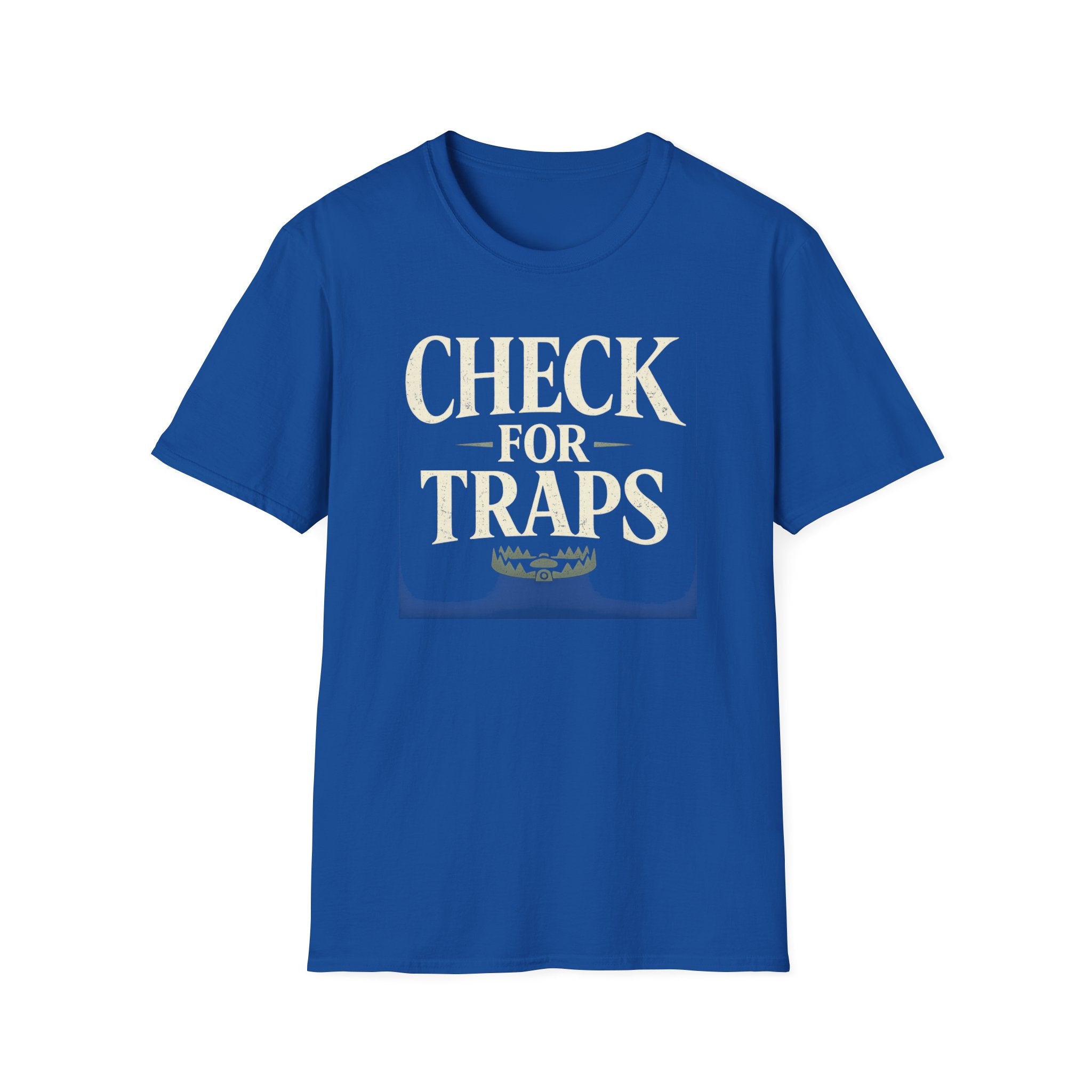 Check For Traps T-Shirt - Funny Retro Adventure Graphic Tee