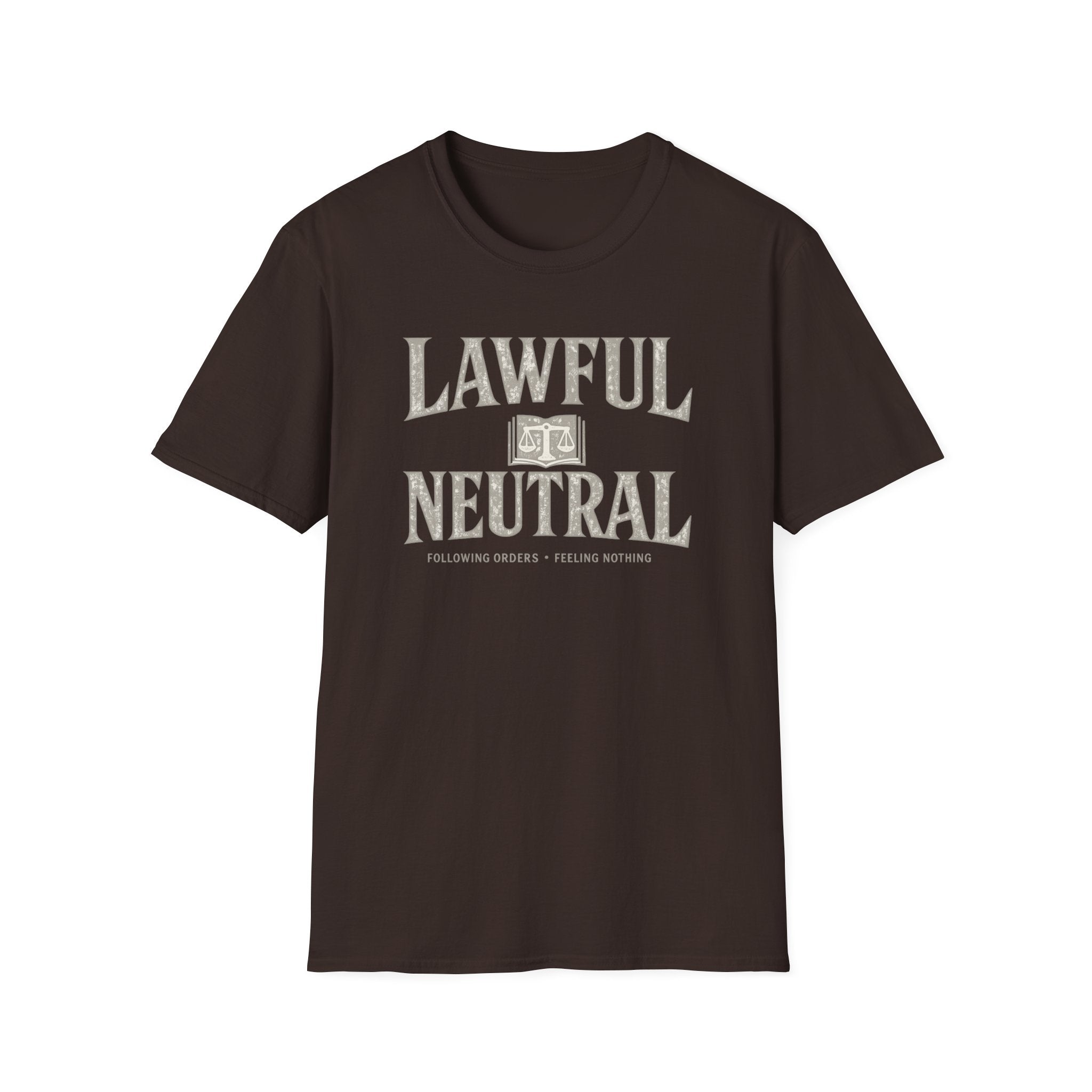 Lawful Neutral T-Shirt – RPG Alignment Tee with Scales Graphic