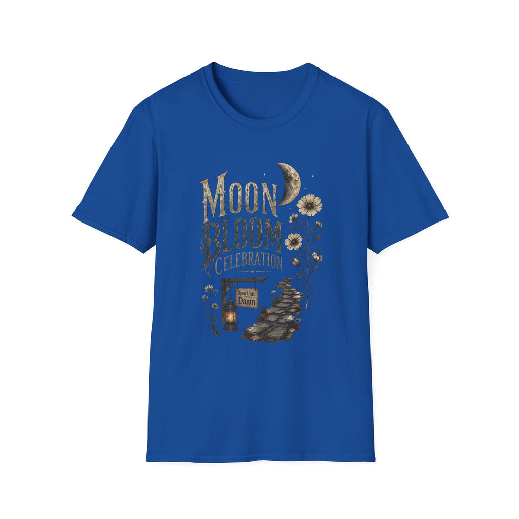 Moon Bloom Celebration T-Shirt - Celestial Floral Tee