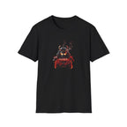Samurai Gamer T-Shirt - Fiery Gaming Helmet Design