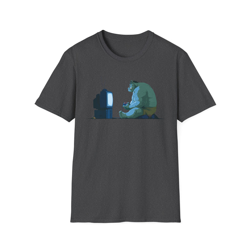 Ogre Gamer T-Shirt - Retro Console Monster TV Print