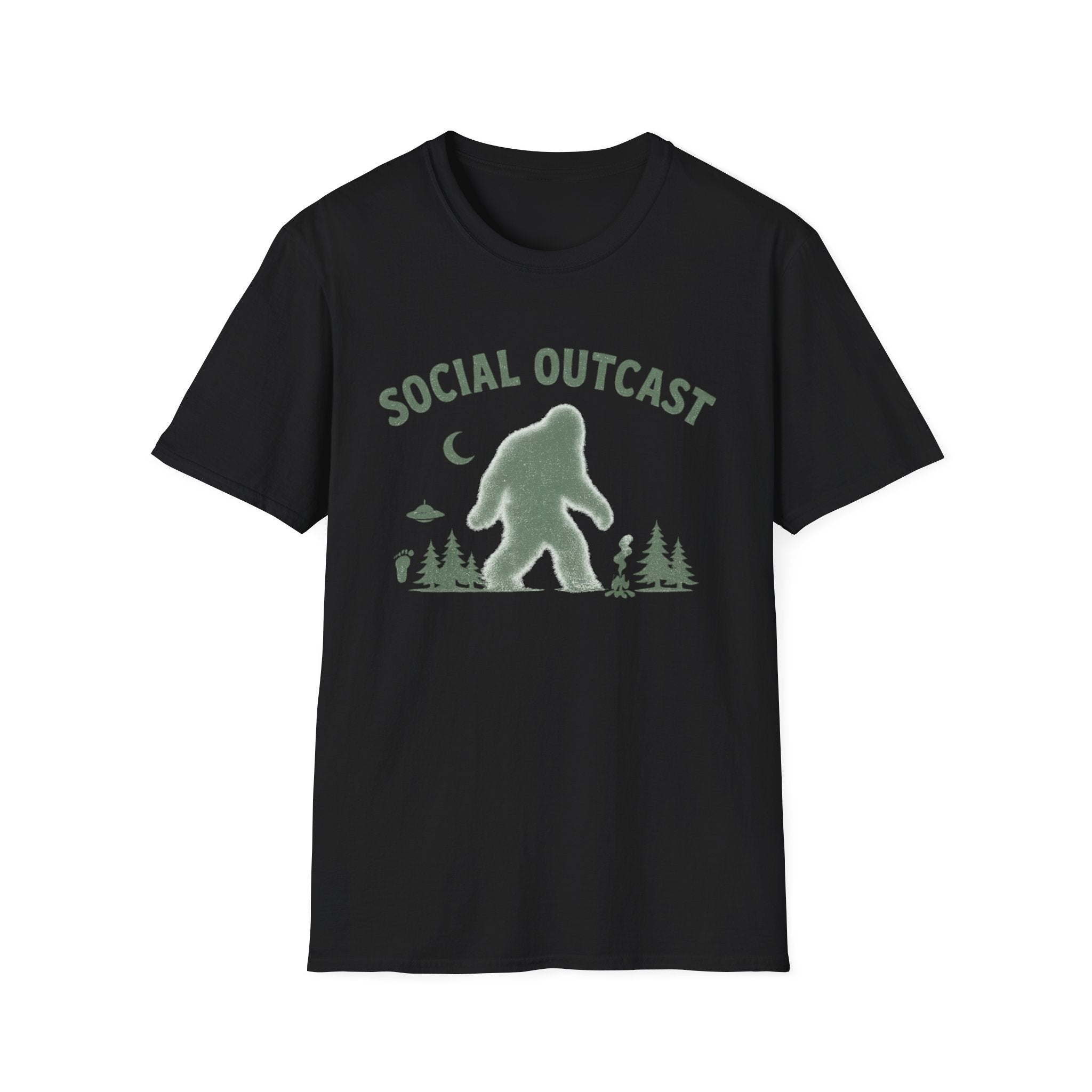 "Social Outcast" Bigfoot Graphic T-Shirt
