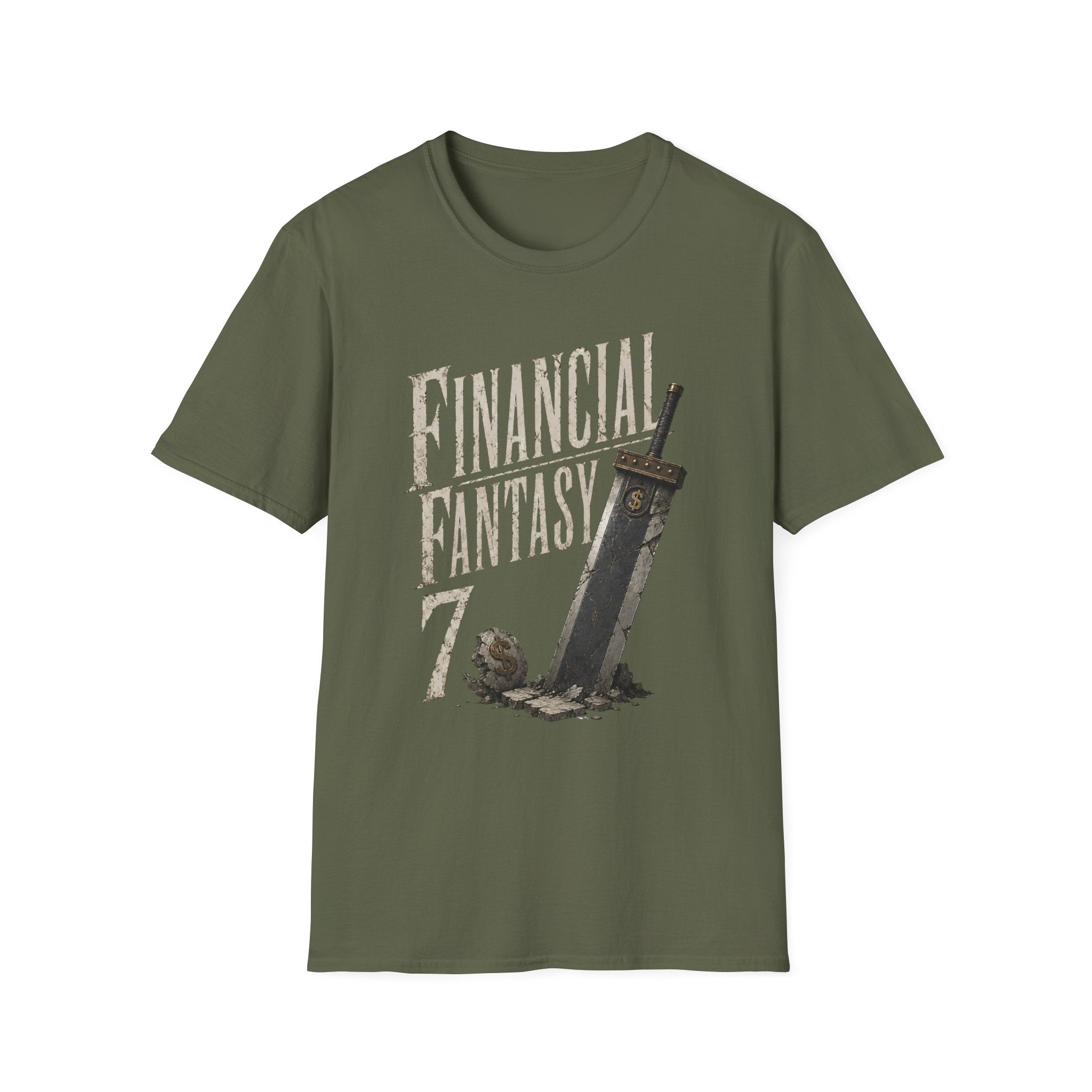 Financial Fantasy T-Shirt - Funny Retro RPG Parody Gamer Tee