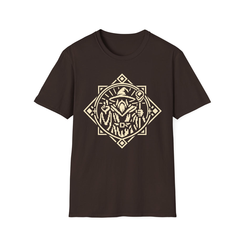 Mystic Wizard T-Shirt - Geometric Arcane Mage Design