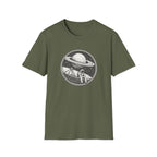 Lonely Astronaut & Saturn Graphic T-Shirt - Vintage Space Explorer Tee