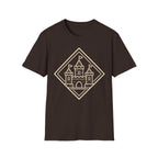 Castle Graphic T-Shirt - Retro Flagged Castle Logo Tee