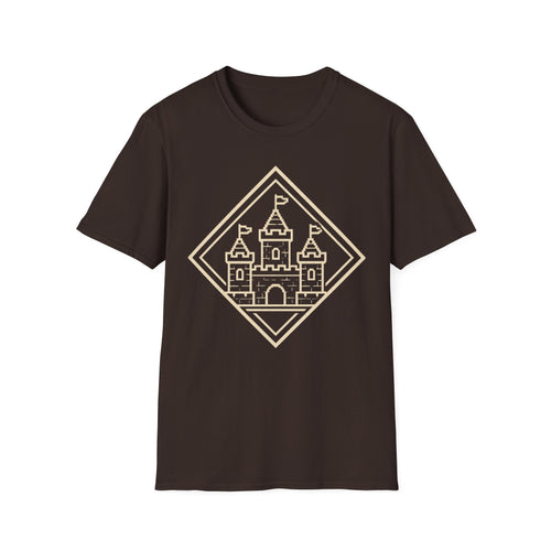 Castle Graphic T-Shirt - Retro Flagged Castle Logo Tee