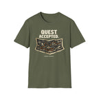 Quest Accepted, Reward Unknown T-Shirt — Vintage RPG Map Tee for Gamers & Adventurers