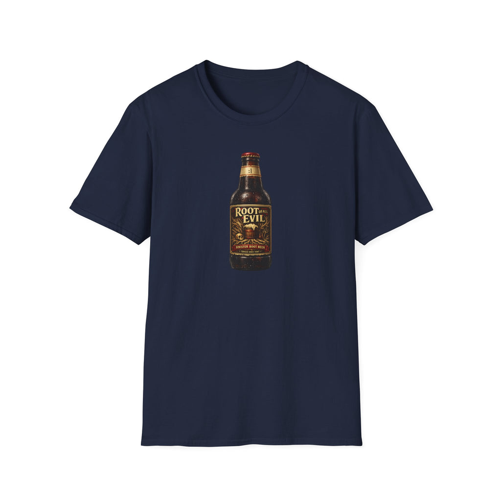 Root of All Evil Vintage Root Beer Bottle T-Shirt