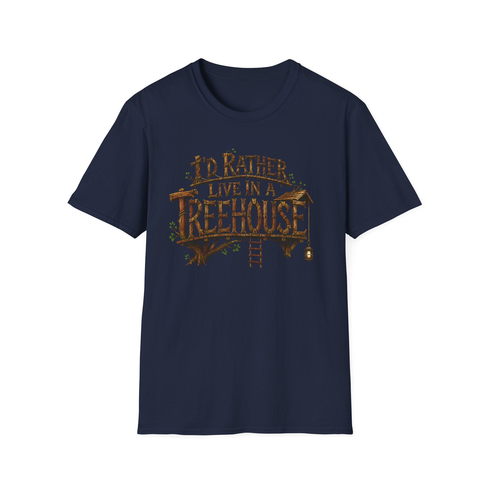 I'd Rather Live in a Treehouse T-Shirt - Whimsical Fantasy Graphic Tee