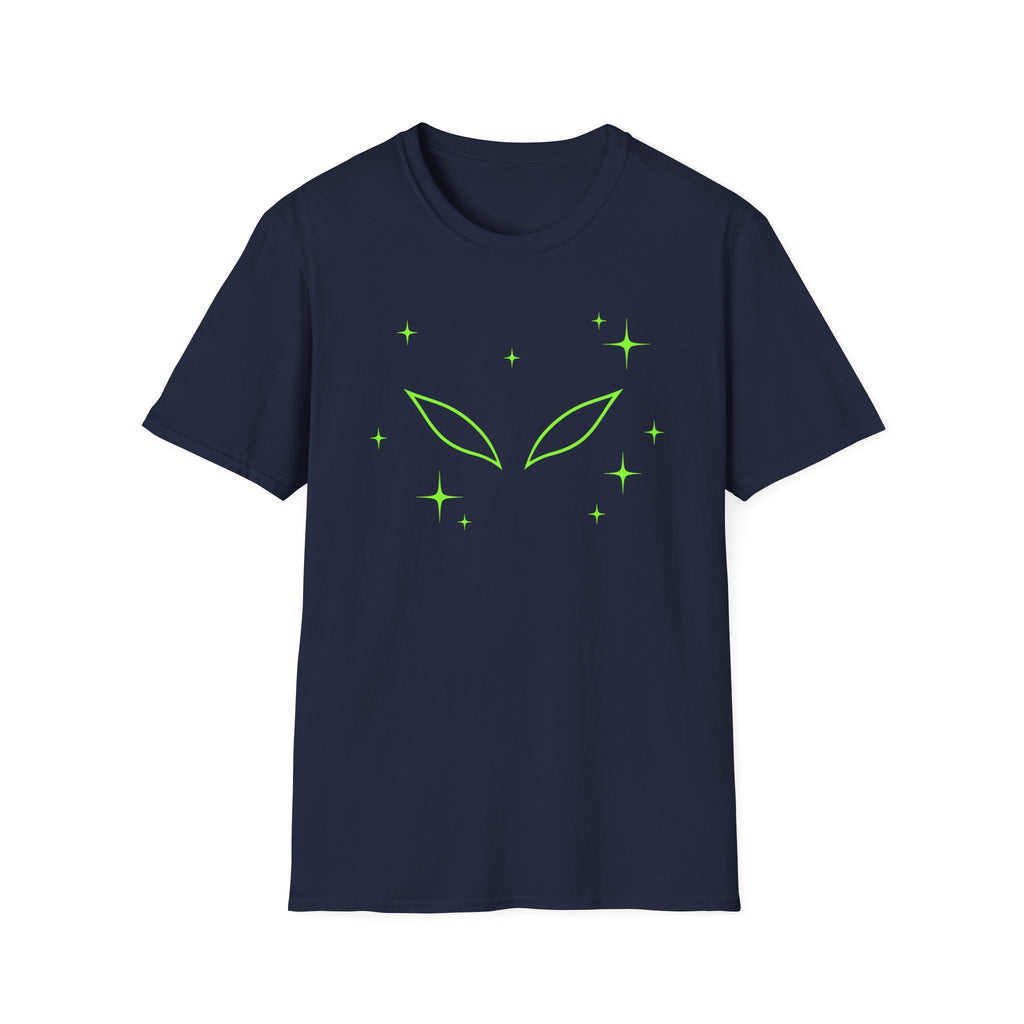 Alien Eyes T-Shirt - Neon Green Sci-fi Space Graphic Tee