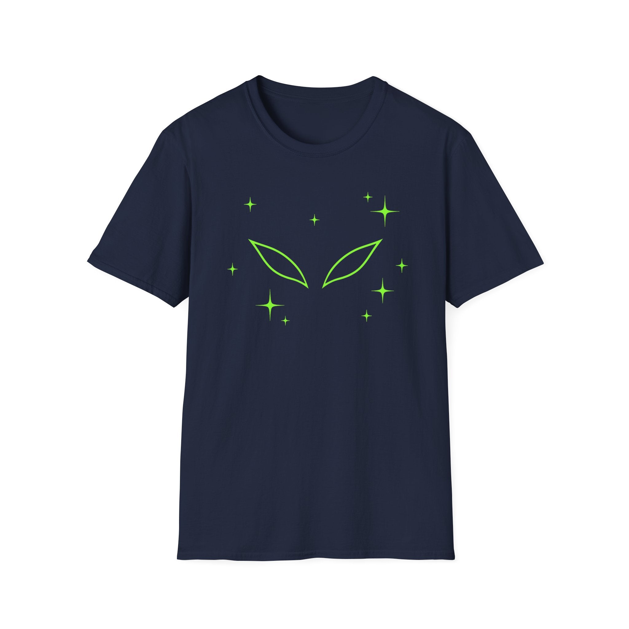 Alien Eyes T-Shirt - Neon Green Sci-fi Space Graphic Tee