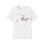 Never Give Up Shark T-Shirt - Gamer Addition