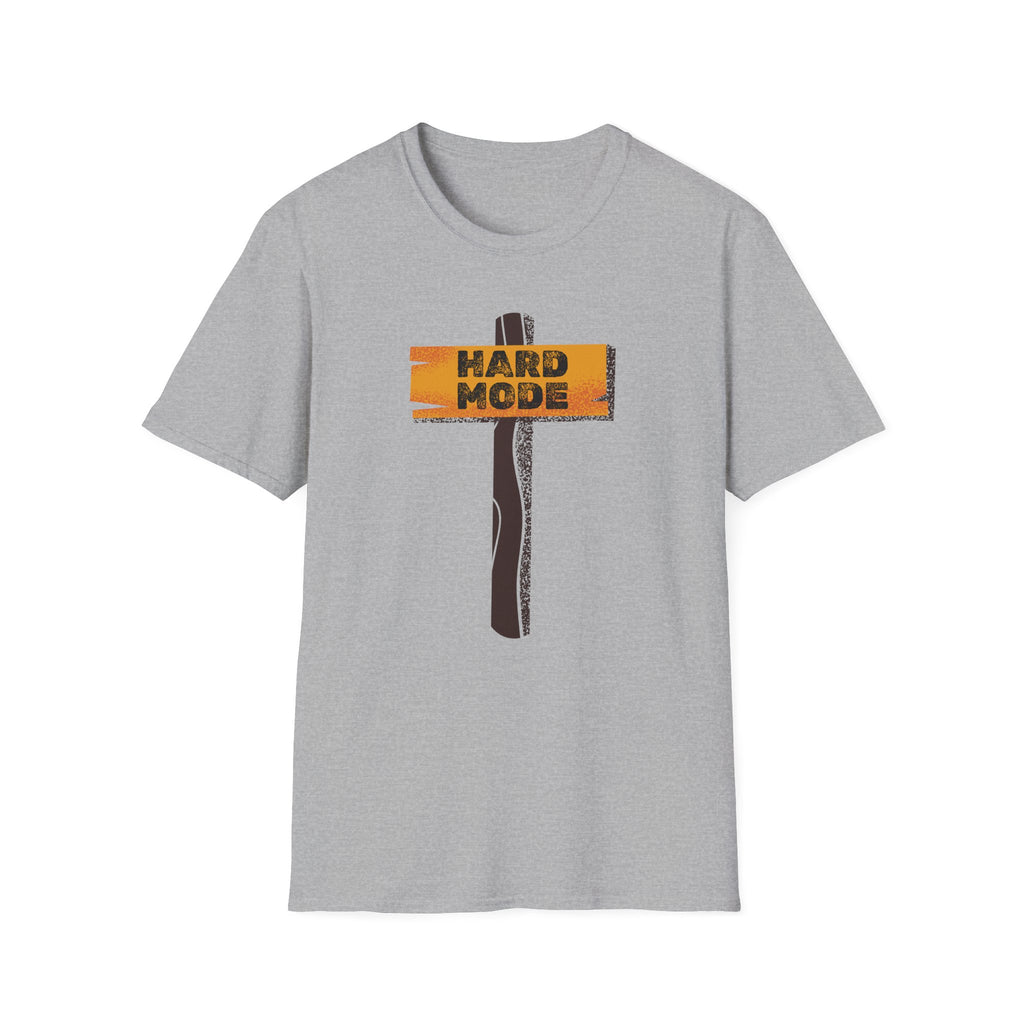 Hard Mode Sign T-Shirt — Retro Rustic Distressed Graphic Tee