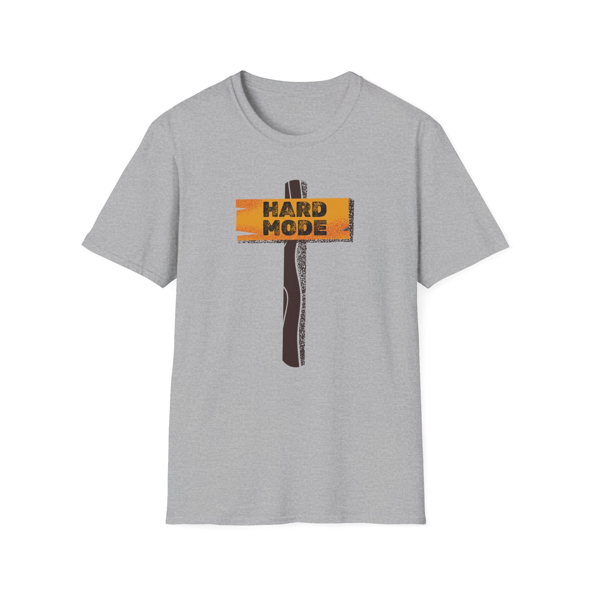 Hard Mode Sign T-Shirt — Retro Rustic Distressed Graphic Tee