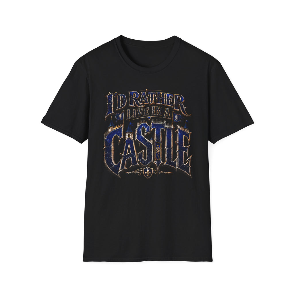 I'd Rather Live In A Castle T-Shirt - Vintage Fantasy Castle Graphic Tee
