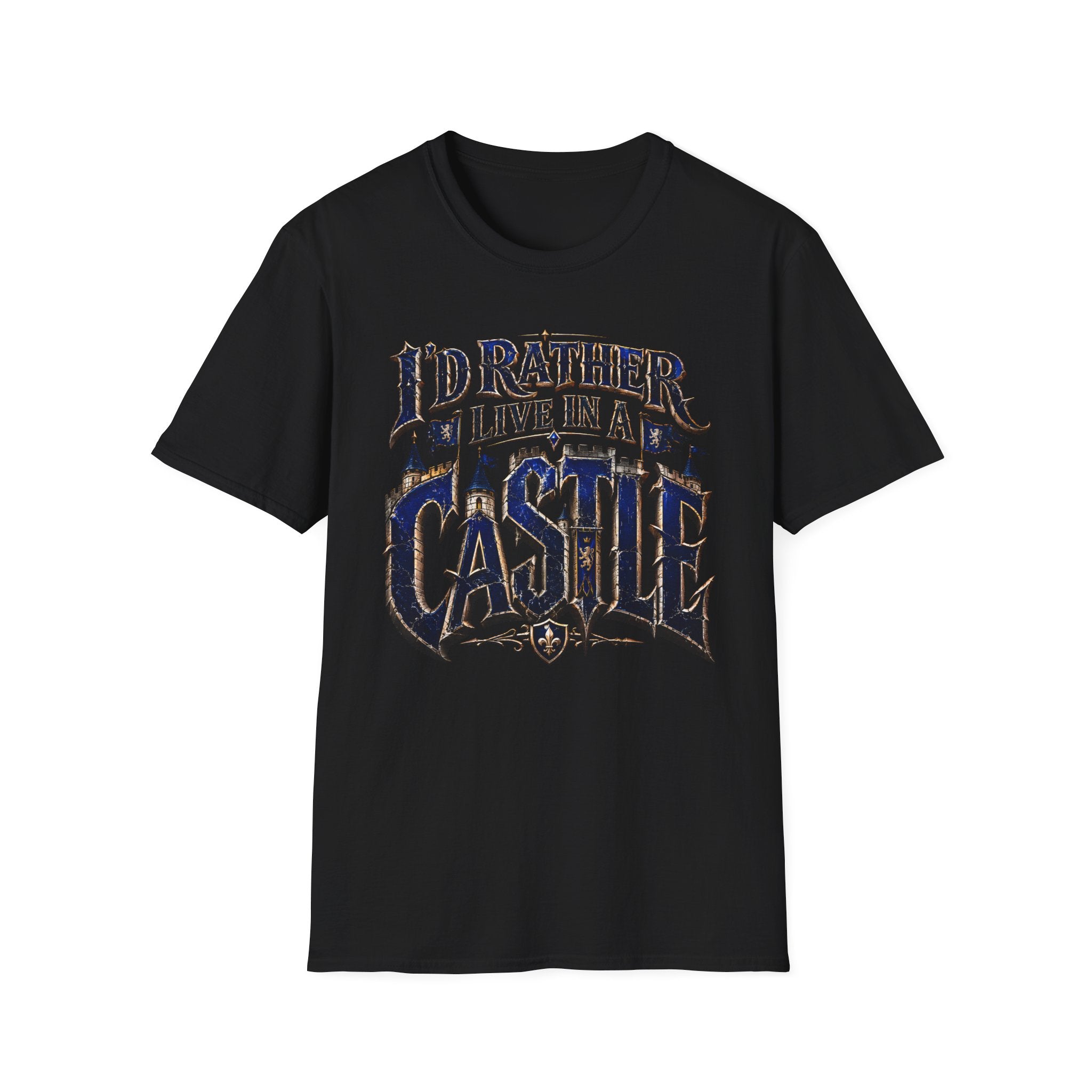 I'd Rather Live In A Castle T-Shirt - Vintage Fantasy Castle Graphic Tee