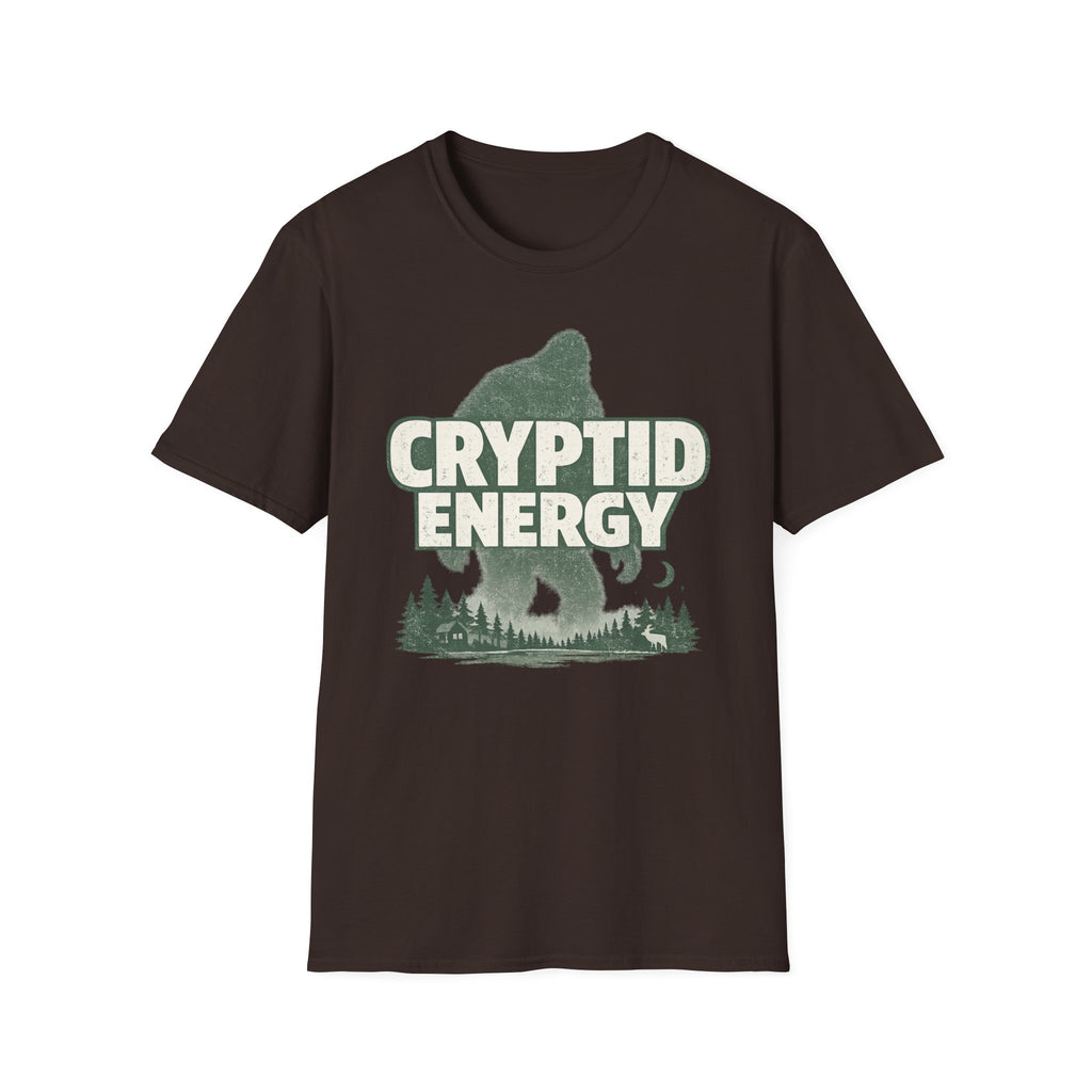 Cryptid Energy Bigfoot Forest Graphic T-Shirt