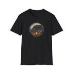 'Long Rest' Dragon Campfire T-Shirt — Night Sky Fantasy Graphic Tee